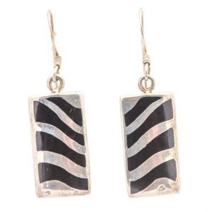 Annabel Du Boulay Shop Silver Onyx Earrings